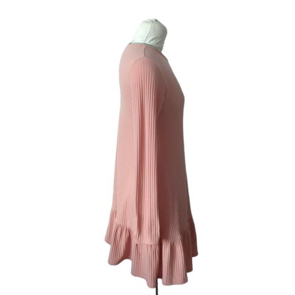 Boohoo Ribbed Ruffle Mini Dress - Picture 2 of 5